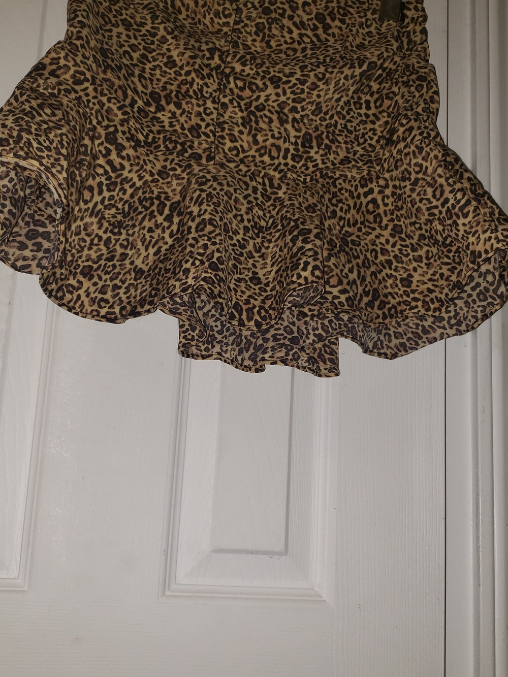 Zara Leopard Print Ruffle Mini Skirt